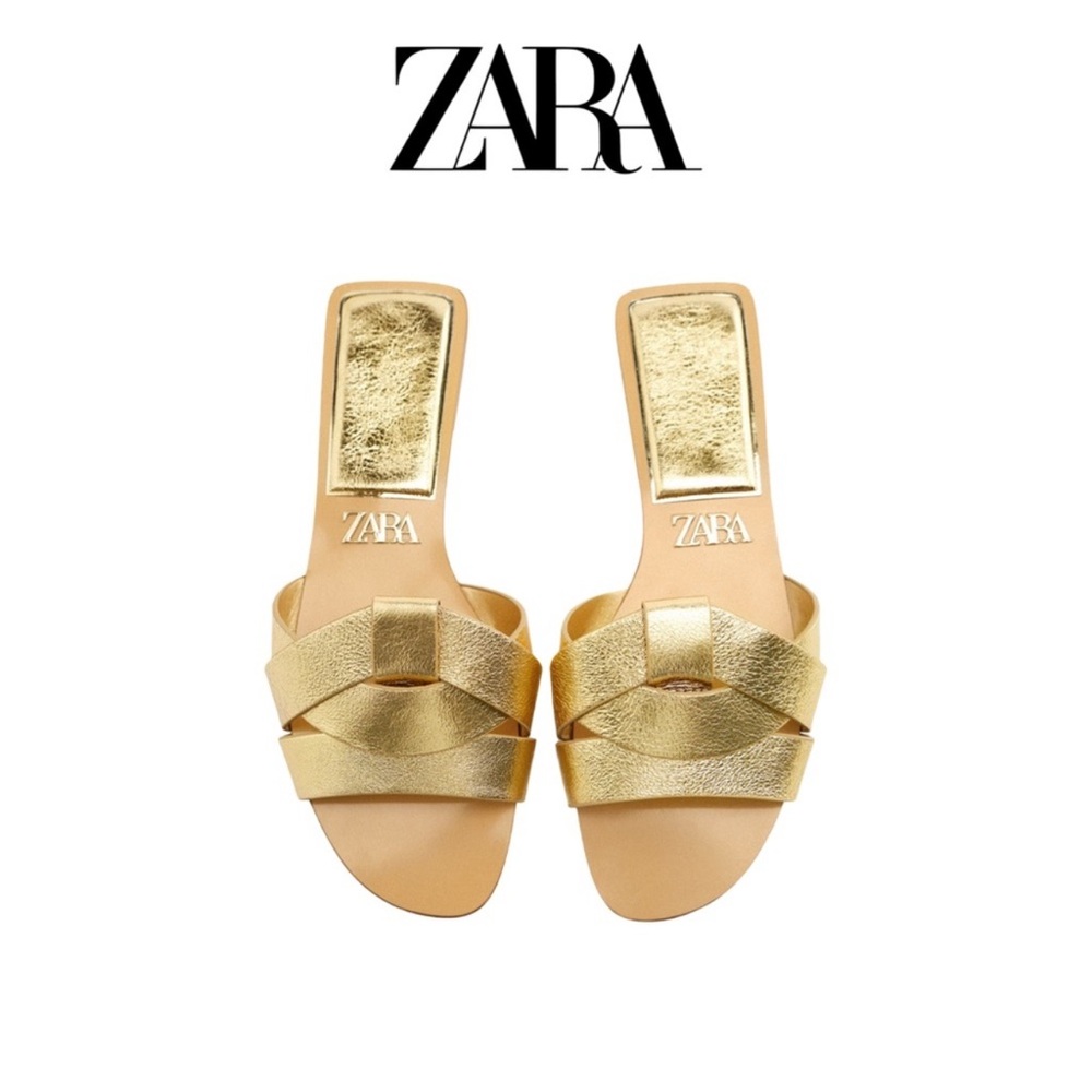 Zara Metallic Gold Women's Sandals